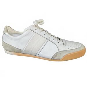 Burberry Italy Men Low-Top Sneakers White Leather Suede 11